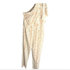 Lace one-shoulder jumpsuit